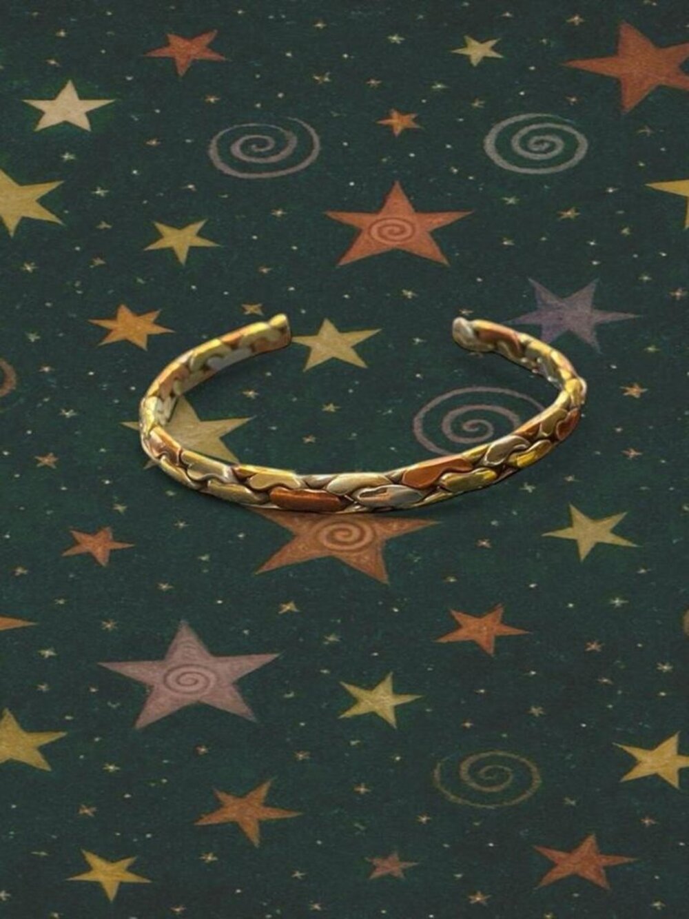 Vintage Silver Brass and Gold Bracelet